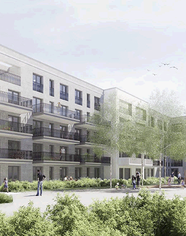 Neubau einer Wohnanlage mit 123 Wohnungen und einer Tiefgarage am Diamaltpark in München