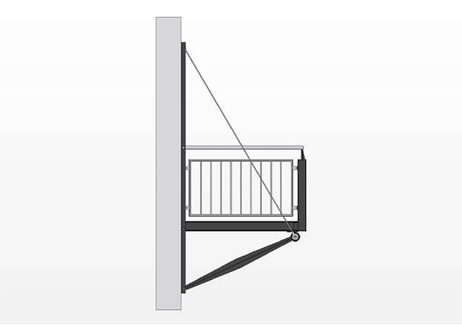 Anbau eines Stahlbalkones seitlich