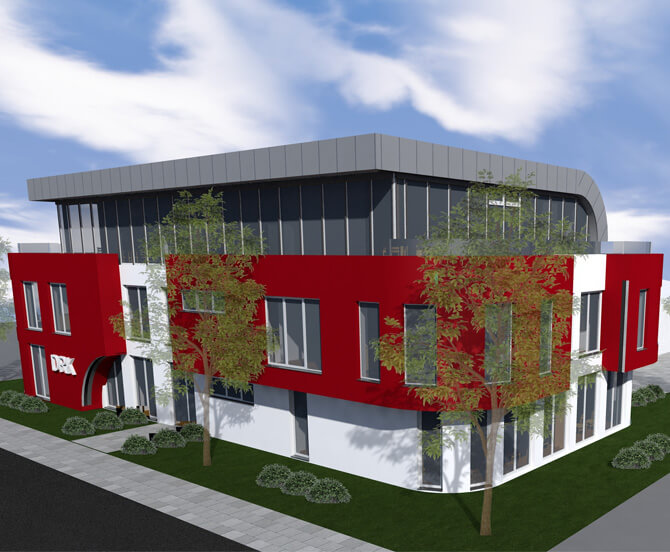 DRK Verwaltungsgebäude mit Bäume