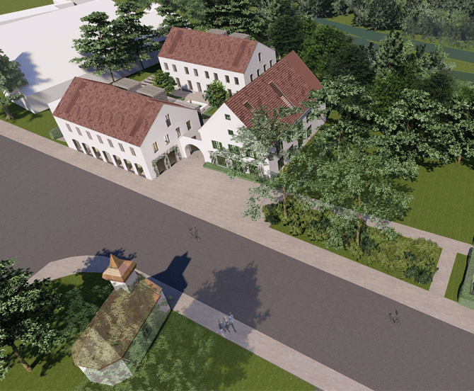 Grünwalder Einkehr von oben