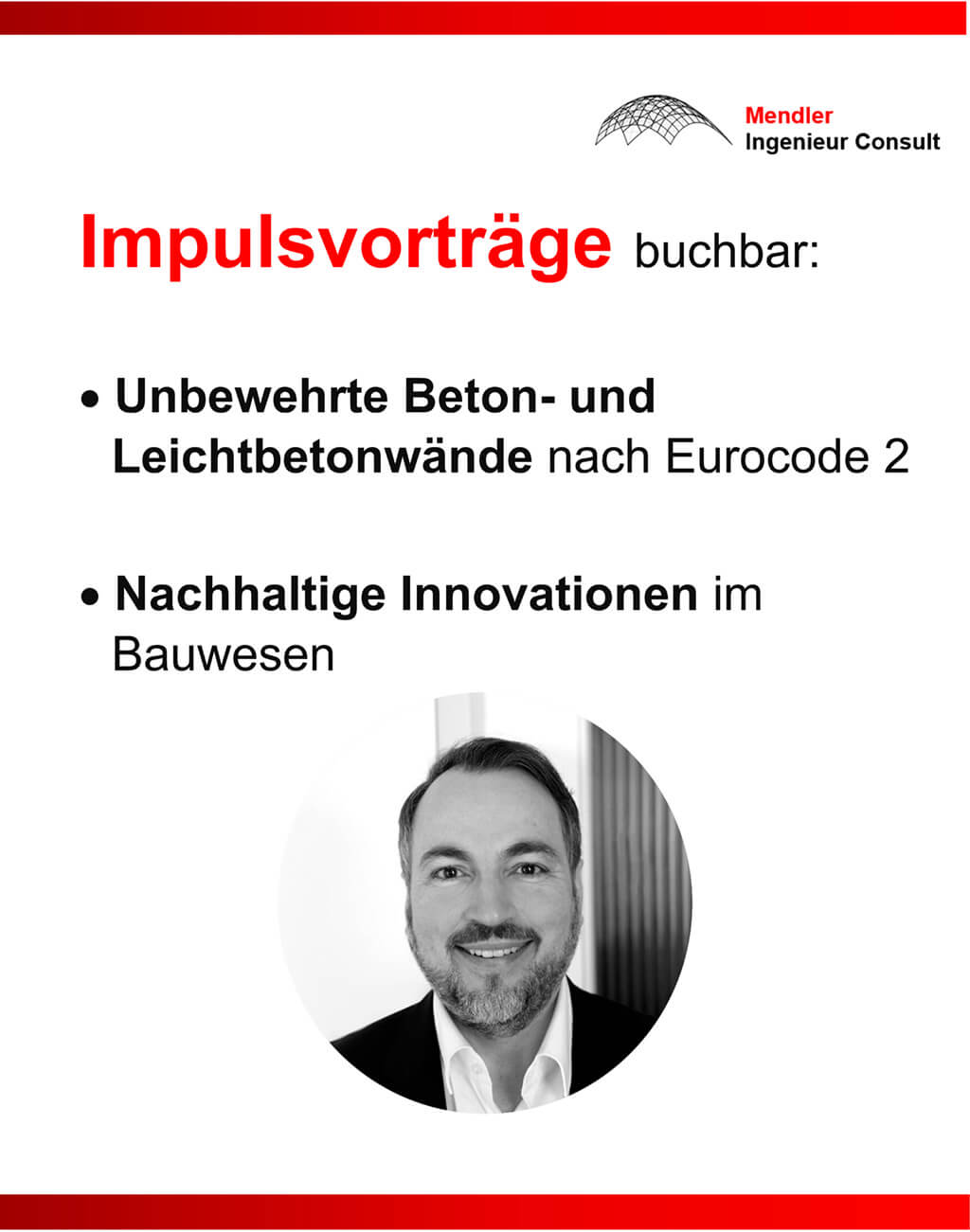 Impulsvorträge buchbar Unbewehrte Beton- und Leichtbetonwände nach Eurocode 2