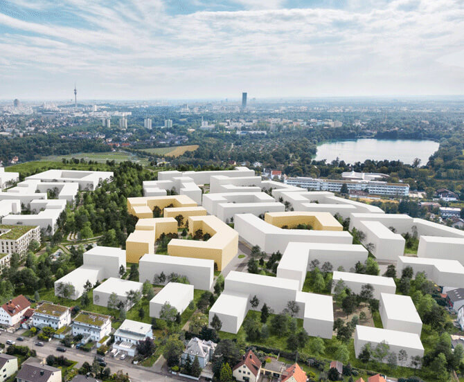 Neubau eines innovativen Wohnquartiers in Feldmoching Planung