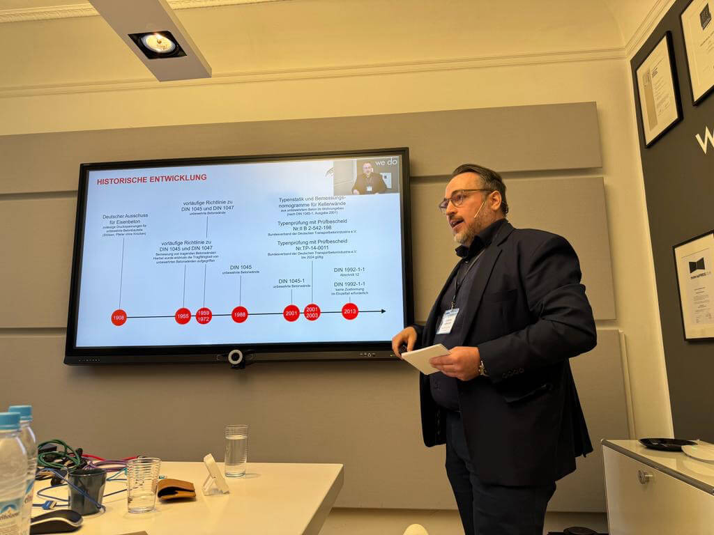 Keynote unbewehrte Betonwände im Zeichen der Nachhaltigkeit Vortrag