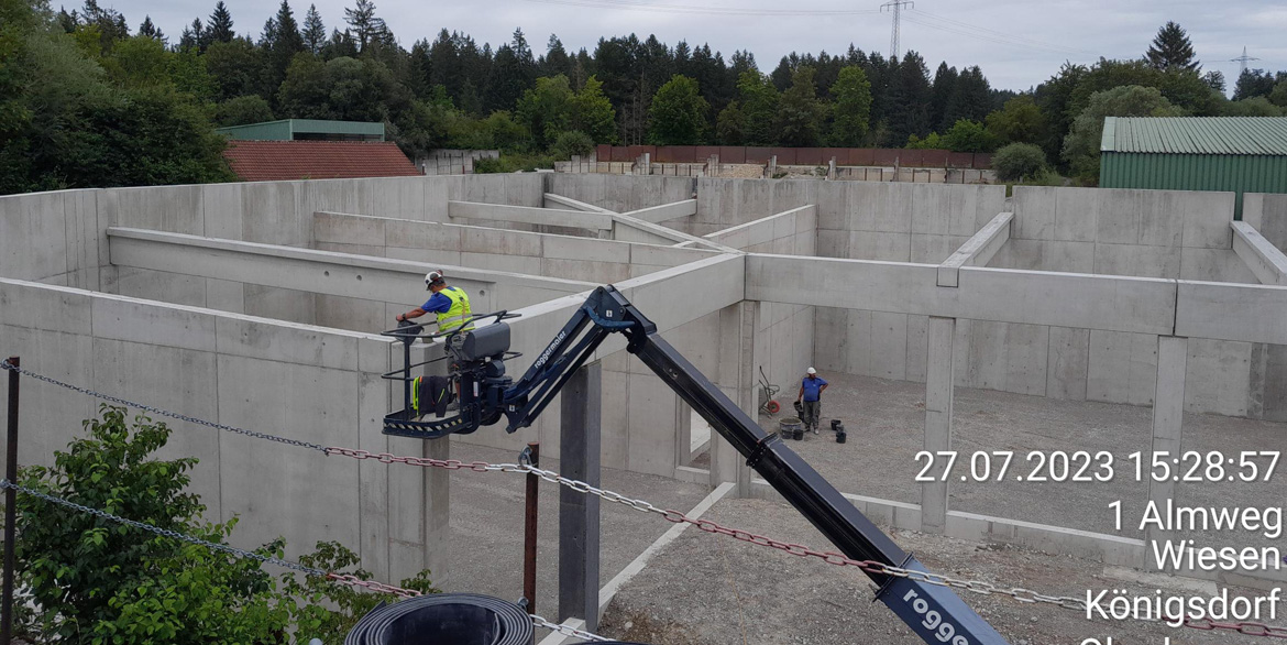 Neubau einer LKW-Abstellhalle