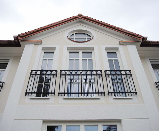 Neubau einer Villa in München Balkon