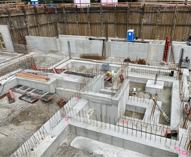 Neubau von 4 Mehrfamilienhäusern Grund