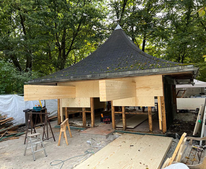 Sanierung des MilchHäusls Front