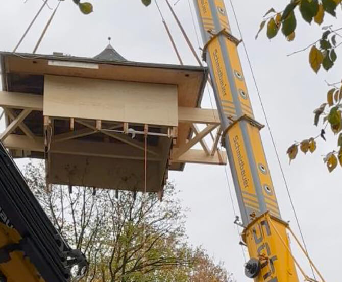 Sanierung des MilchHäusls Kran