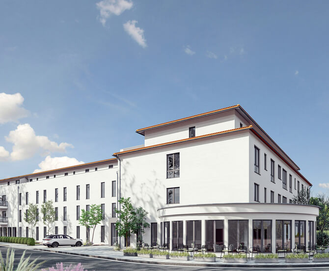 Seniorenwohnheim Altenmarkt mit Bäumen