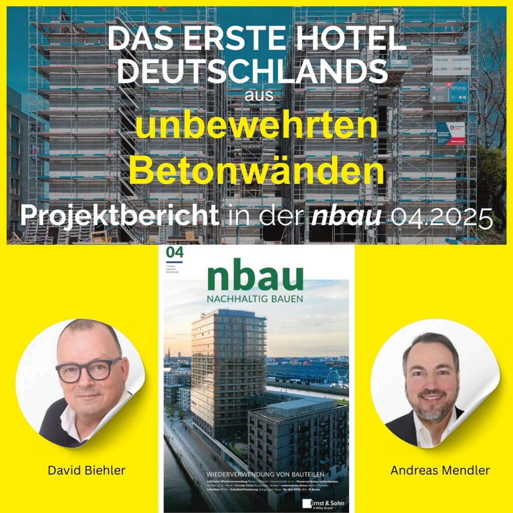 Siebengeschossiger Hotelbau mit unbewehrten Betonwänden in der nbau