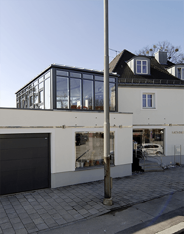 Errichtung eines Glas-Pavillon in München