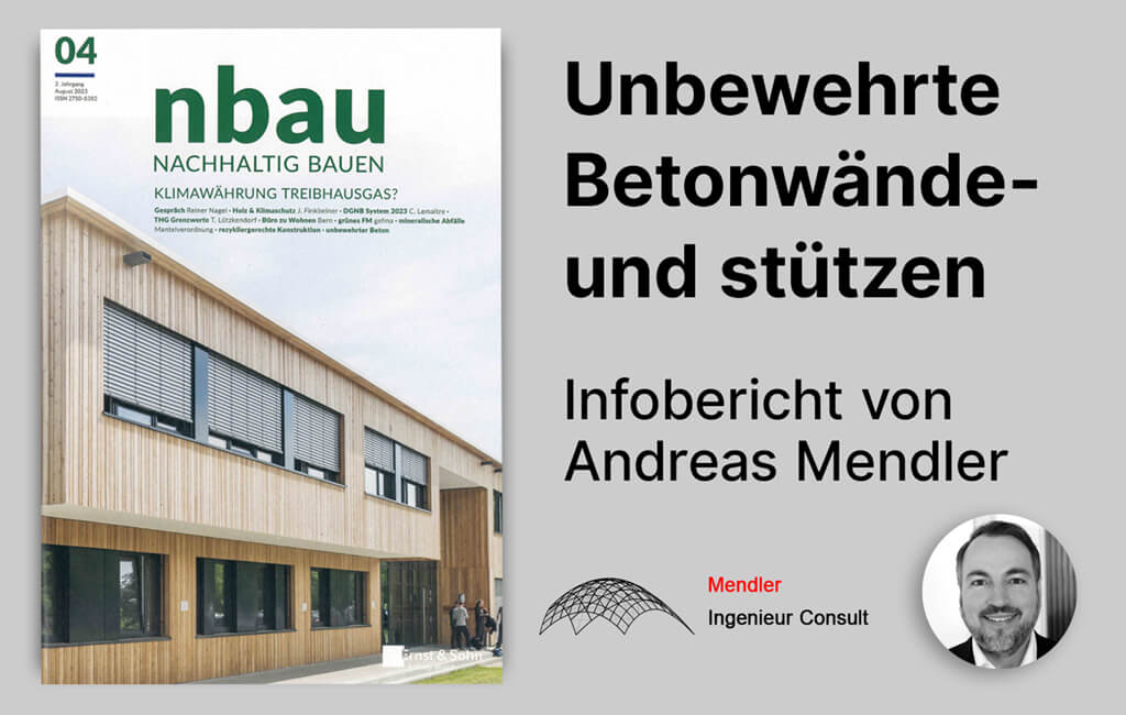 Unbewehrte Betonwände- und stützen in der nbau