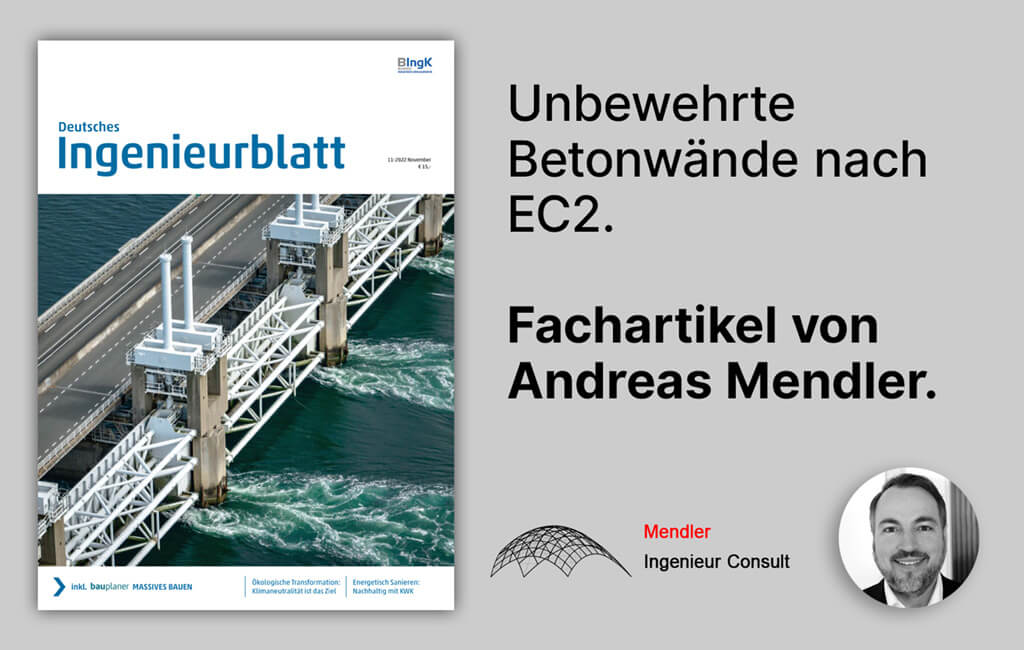 Unbewehrte Betonwänden im Deutschen Ingenieurblatt