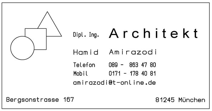 Visitenkarte Hamid Amirazodi